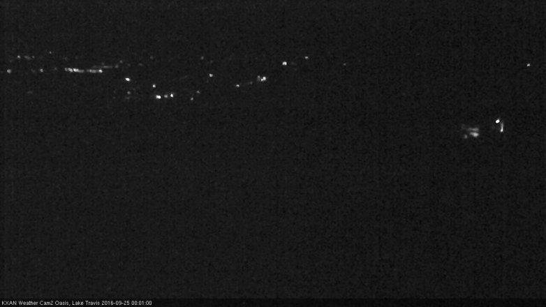 Lake Travis webcam, September 24, 2016 11:15 PM CT