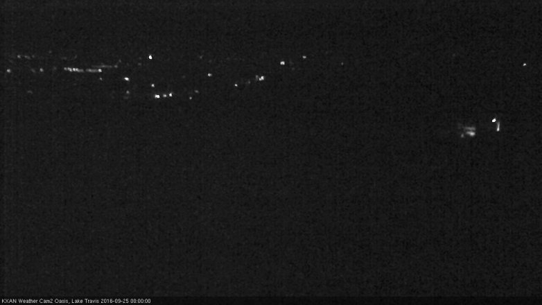 Lake Travis webcam, September 24, 2016 11:30 PM CT
