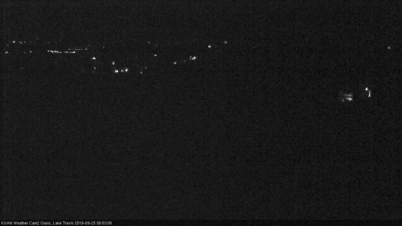 Lake Travis webcam, September 24, 2016 11:35 PM CT