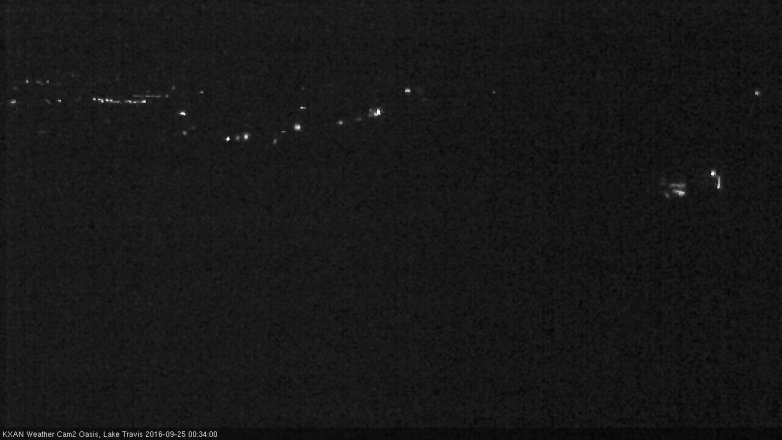 Lake Travis webcam, September 24, 2016 11:45 PM CT