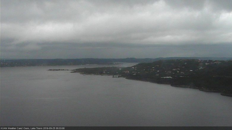 Lake Travis webcam, September 25, 2016 9:05 AM CT