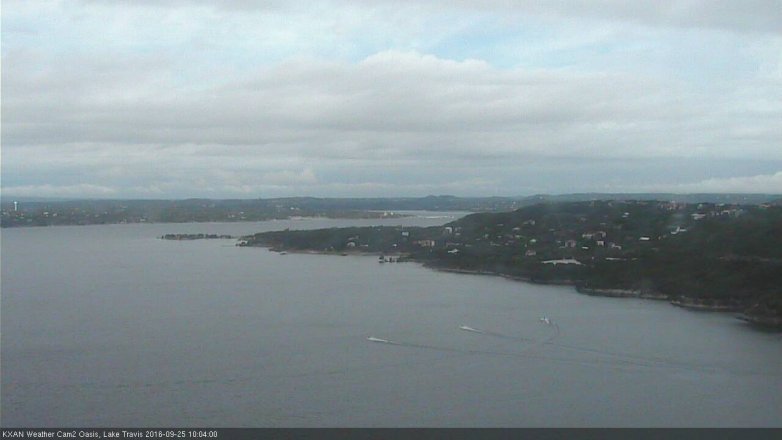 Lake Travis webcam, September 25, 2016 9:10 AM CT