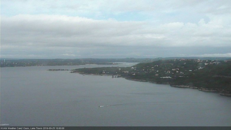 Lake Travis webcam, September 25, 2016 9:20 AM CT