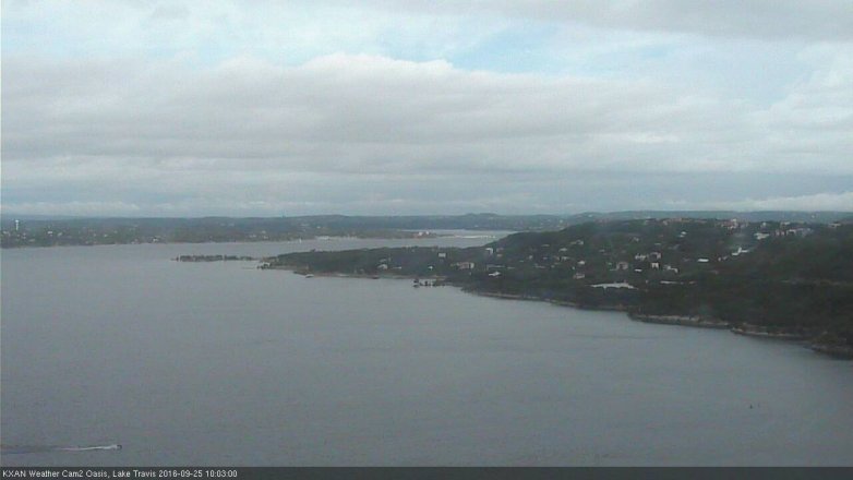 Lake Travis webcam, September 25, 2016 9:25 AM CT