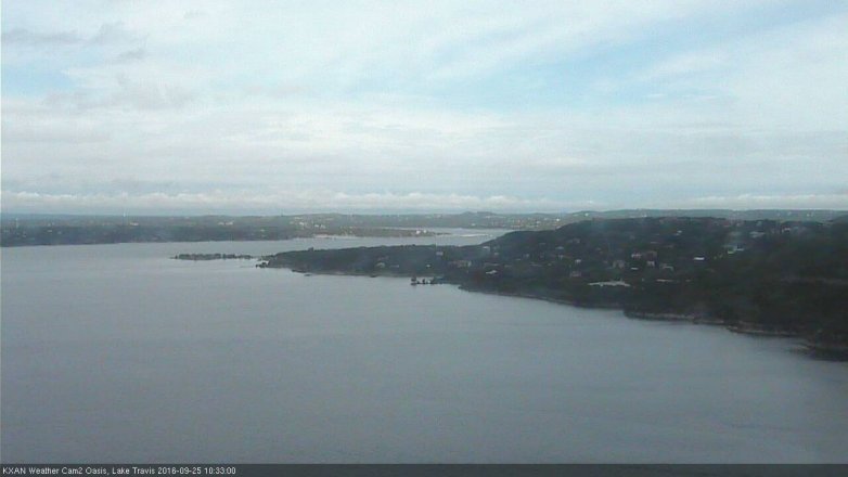 Lake Travis webcam, September 25, 2016 9:40 AM CT