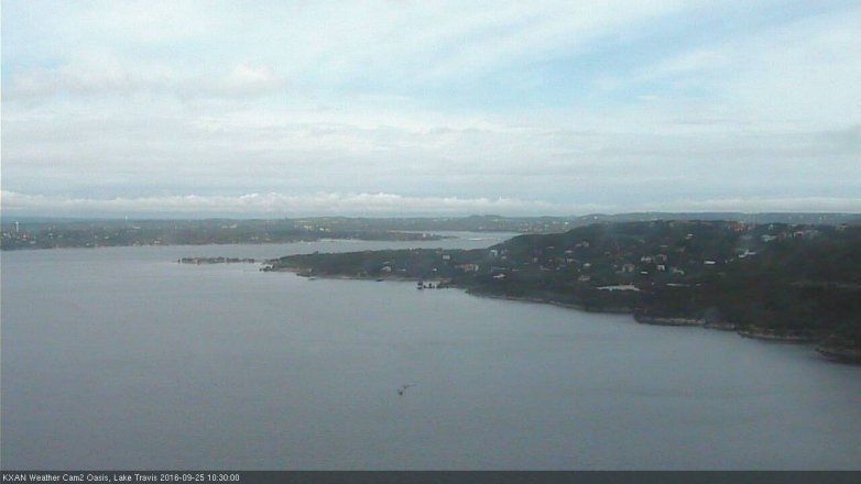 Lake Travis webcam, September 25, 2016 9:55 AM CT