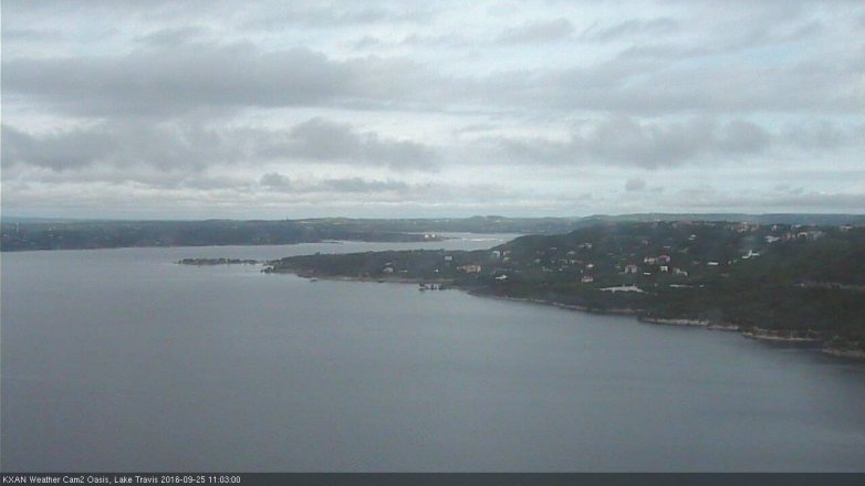 Lake Travis webcam, September 25, 2016 10:30 AM CT
