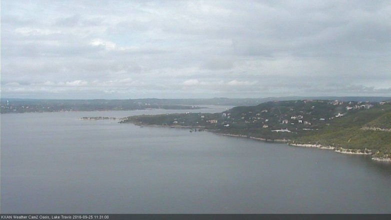 Lake Travis webcam, September 25, 2016 10:50 AM CT
