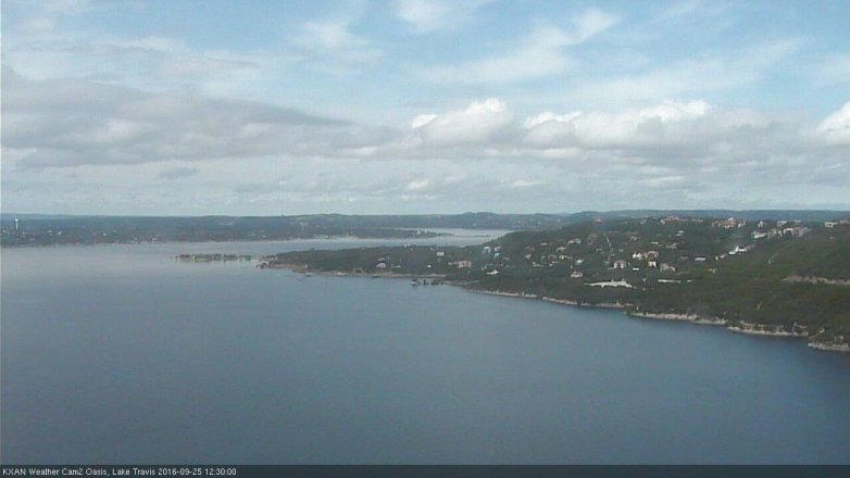 Lake Travis webcam, September 25, 2016 11:35 AM CT
