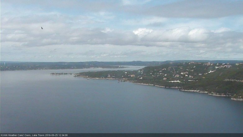 Lake Travis webcam, September 25, 2016 11:40 AM CT