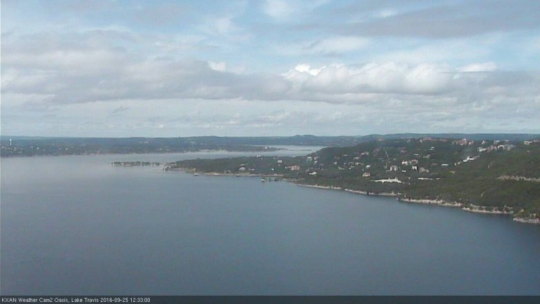 Lake Travis webcam, September 25, 2016 11:45 AM CT