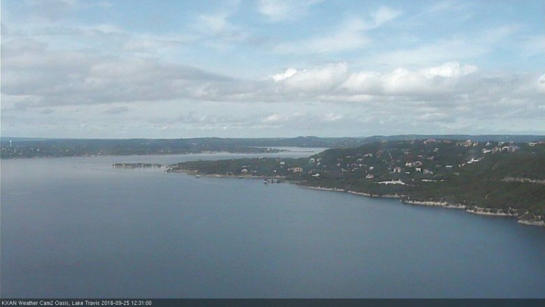 Lake Travis webcam, September 25, 2016 11:55 AM CT