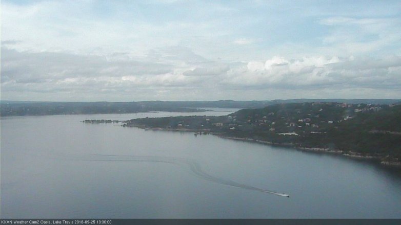 Lake Travis webcam, September 25, 2016 12:35 PM CT