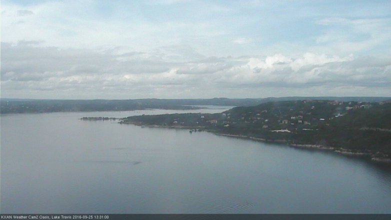 Lake Travis webcam, September 25, 2016 1:00 PM CT