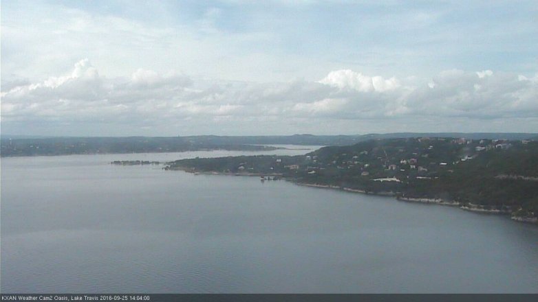 Lake Travis webcam, September 25, 2016 1:20 PM CT