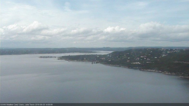 Lake Travis webcam, September 25, 2016 1:25 PM CT