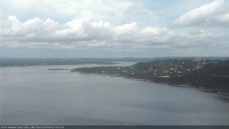 Lake Travis webcam, September 25, 2016 1:50 PM CT
