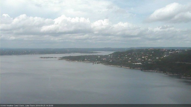 Lake Travis webcam, September 25, 2016 1:55 PM CT