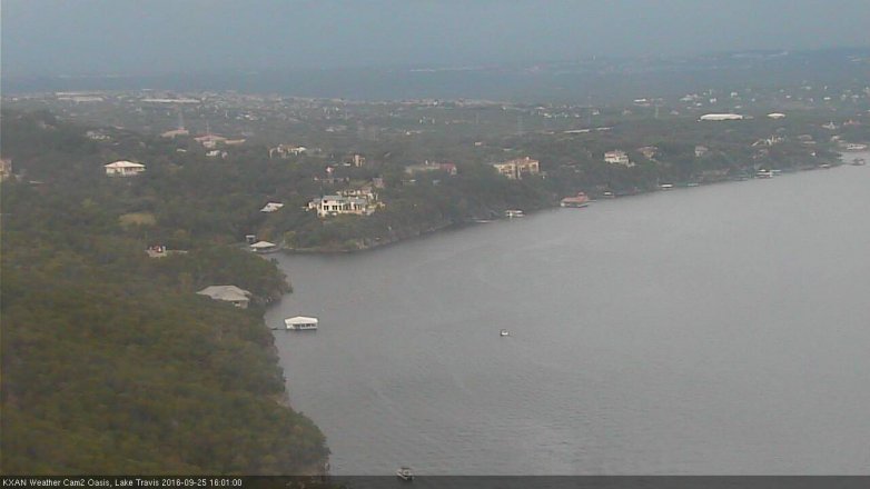 Lake Travis webcam, September 25, 2016 3:25 PM CT