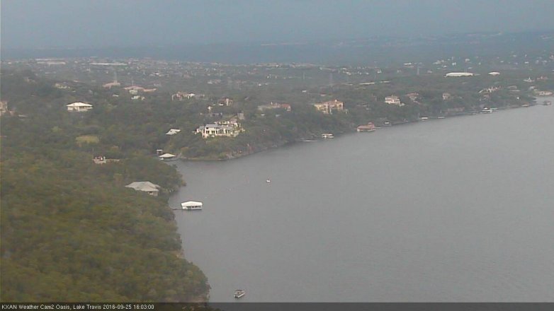 Lake Travis webcam, September 25, 2016 3:30 PM CT