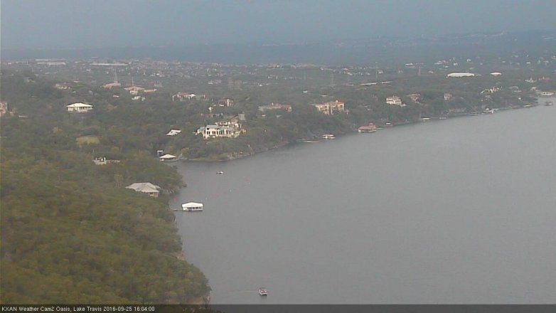 Lake Travis webcam, September 25, 2016 3:35 PM CT