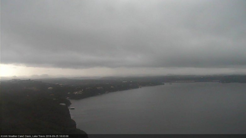 Lake Travis webcam, September 25, 2016 5:15 PM CT
