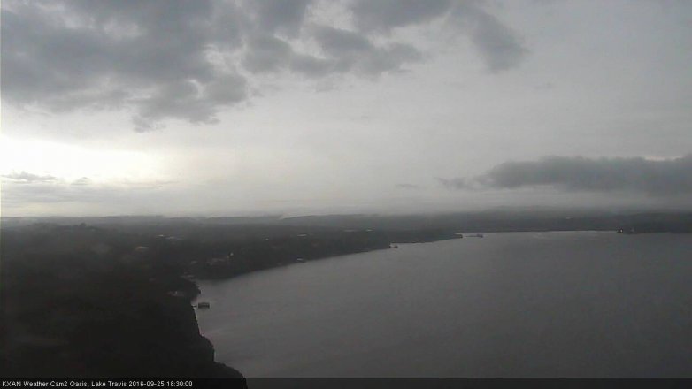 Lake Travis webcam, September 25, 2016 5:35 PM CT