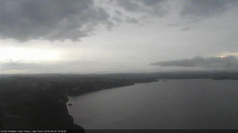 Lake Travis webcam, September 25, 2016 6:05 PM CT