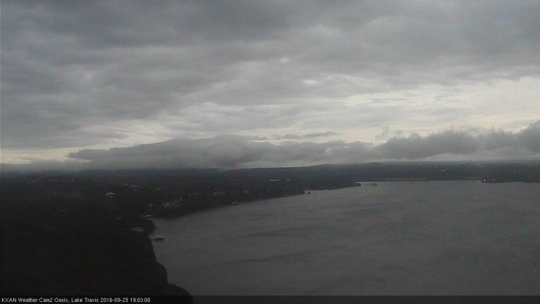 Lake Travis webcam, September 25, 2016 6:30 PM CT