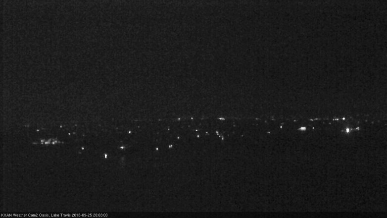 Lake Travis webcam, September 25, 2016 7:30 PM CT
