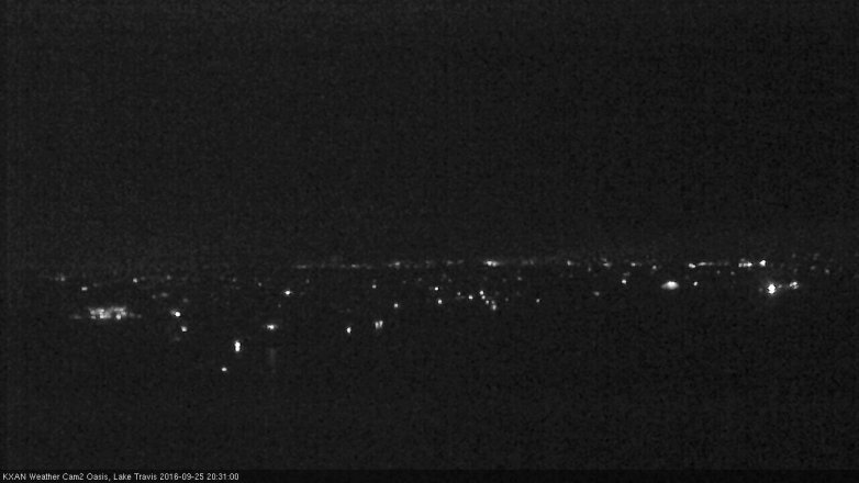Lake Travis webcam, September 25, 2016 7:45 PM CT