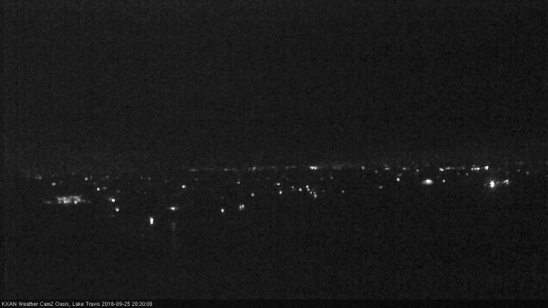 Lake Travis webcam, September 25, 2016 7:55 PM CT