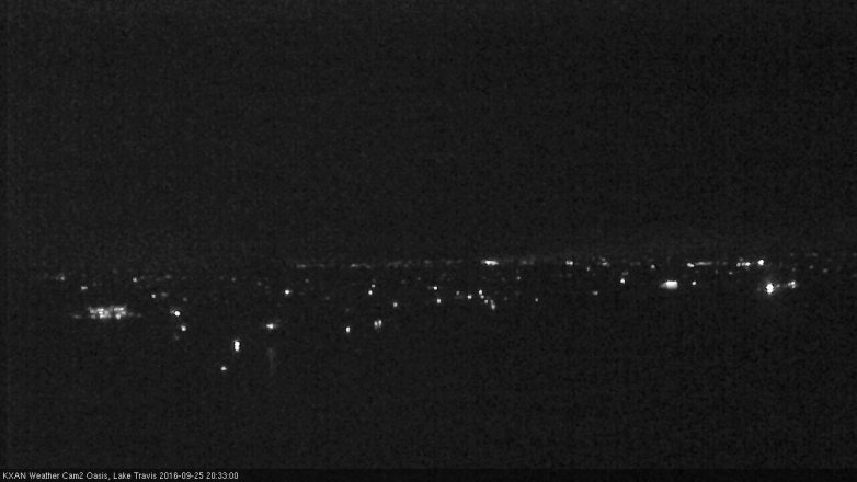 Lake Travis webcam, September 25, 2016 8:05 PM CT