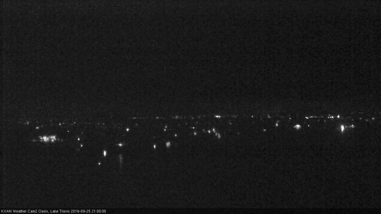Lake Travis webcam, September 25, 2016 8:10 PM CT