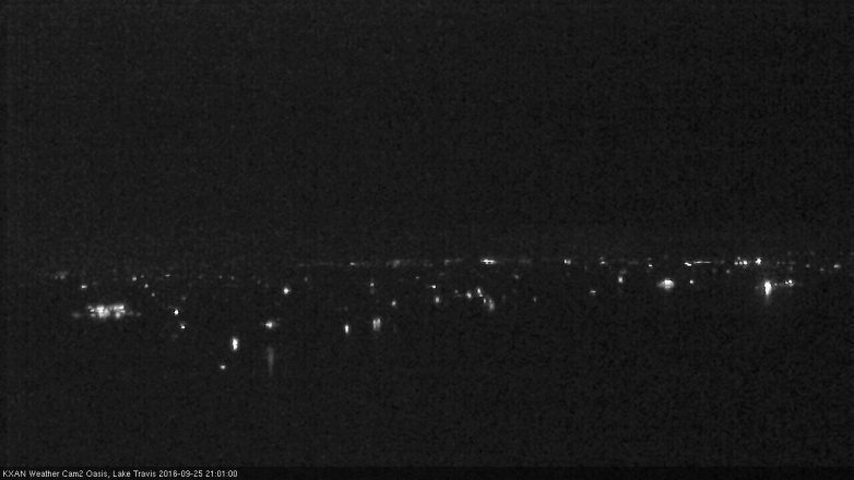 Lake Travis webcam, September 25, 2016 8:15 PM CT