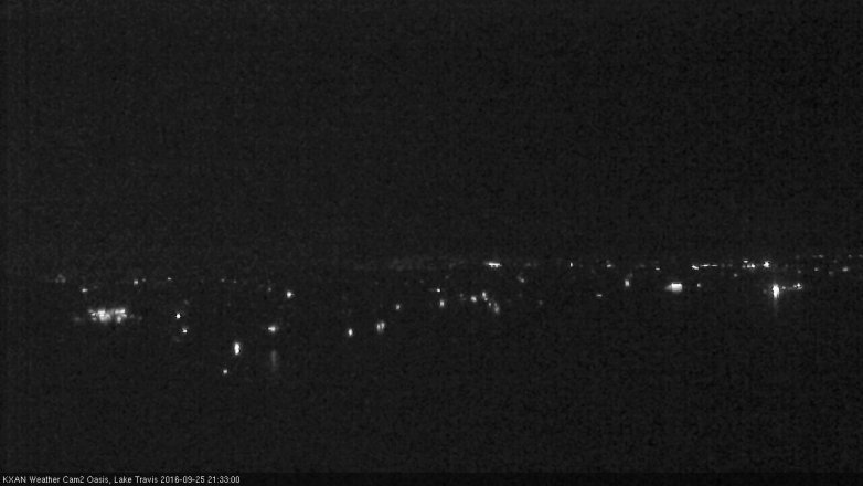 Lake Travis webcam, September 25, 2016 8:40 PM CT