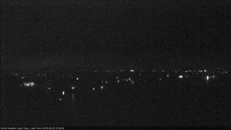 Lake Travis webcam, September 25, 2016 9:20 PM CT