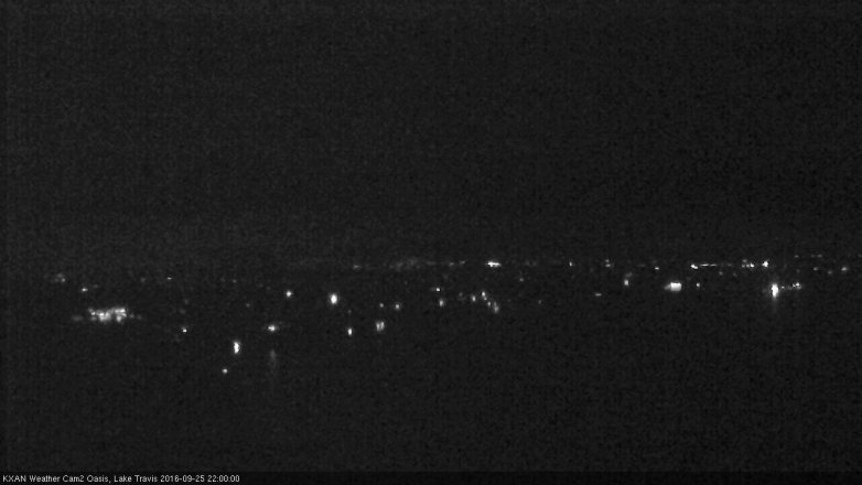 Lake Travis webcam, September 25, 2016 9:25 PM CT