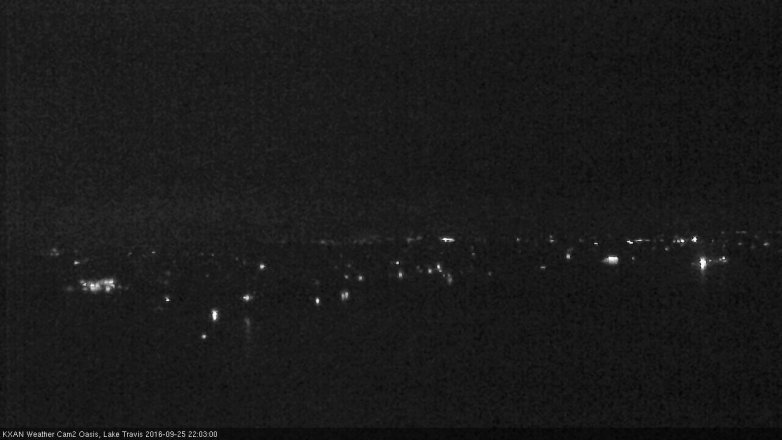 Lake Travis webcam, September 25, 2016 9:30 PM CT