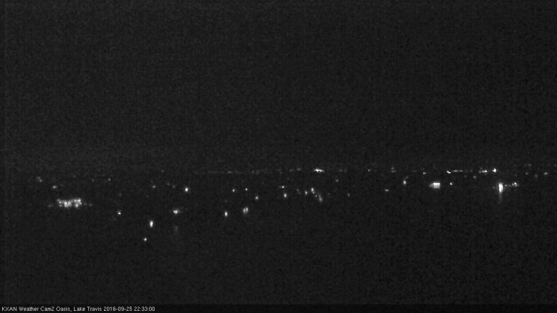 Lake Travis webcam, September 25, 2016 9:45 PM CT