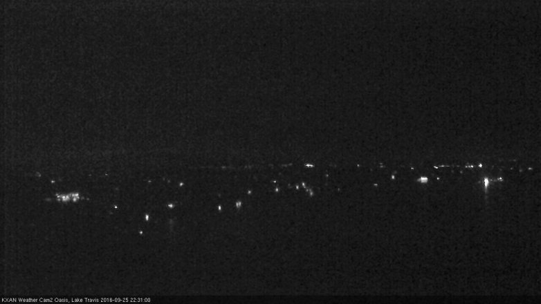 Lake Travis webcam, September 25, 2016 9:55 PM CT