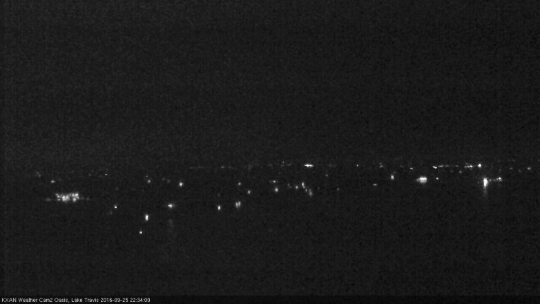 Lake Travis webcam, September 25, 2016 10:05 PM CT