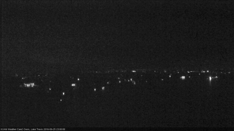 Lake Travis webcam, September 25, 2016 10:30 PM CT