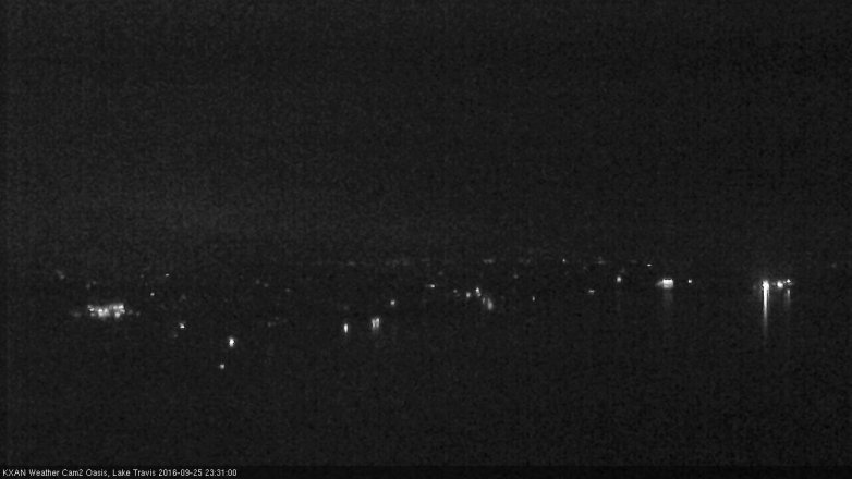 Lake Travis webcam, September 25, 2016 10:40 PM CT
