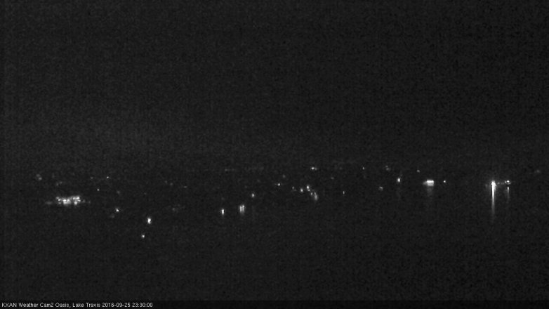 Lake Travis webcam, September 25, 2016 10:45 PM CT
