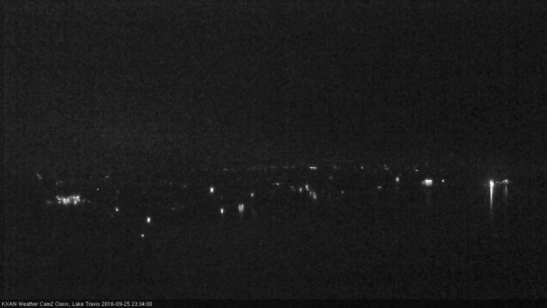 Lake Travis webcam, September 25, 2016 10:50 PM CT