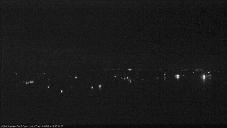 Lake Travis webcam, September 25, 2016 11:40 PM CT
