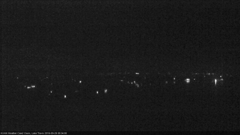 Lake Travis webcam, September 25, 2016 11:45 PM CT