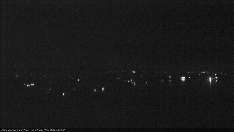 Lake Travis webcam, September 25, 2016 11:50 PM CT