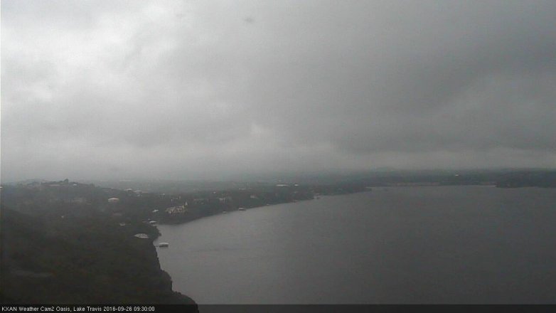 Lake Travis webcam, September 26, 2016 9:00 AM CT